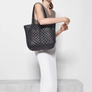 MZ Wallace Quattro Metro Small Magnet Black Quilted Tote